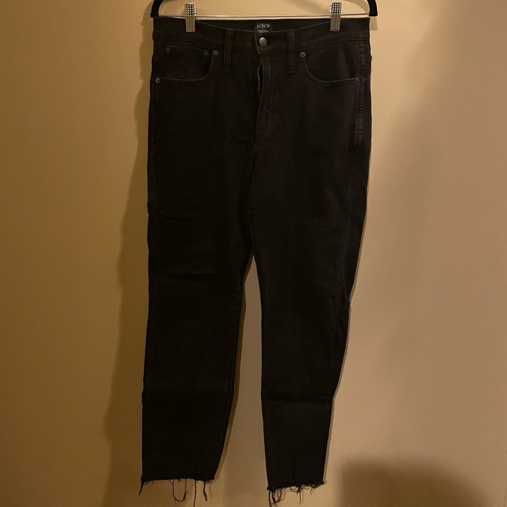 Jcrew high-rise vintage straight black denim